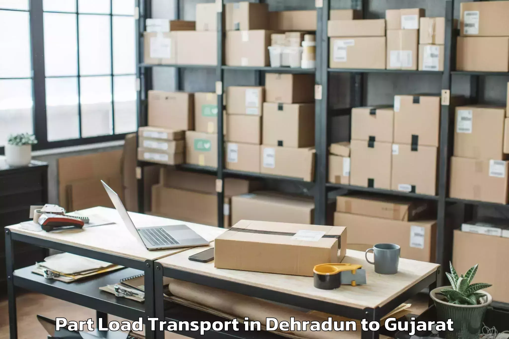 Trusted Dehradun to Nasvadi Part Load Transport